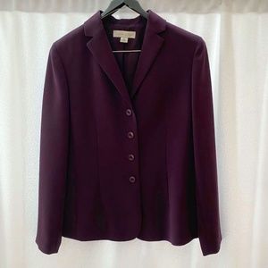 Casual Corner Plum Suit Jacket Size 8